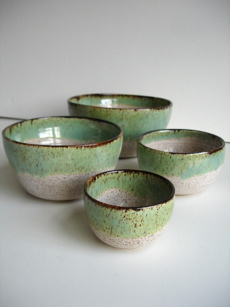 Handmade Wheel Thrown Stoneware Nested Bowls Set - Made to Order - Etsy