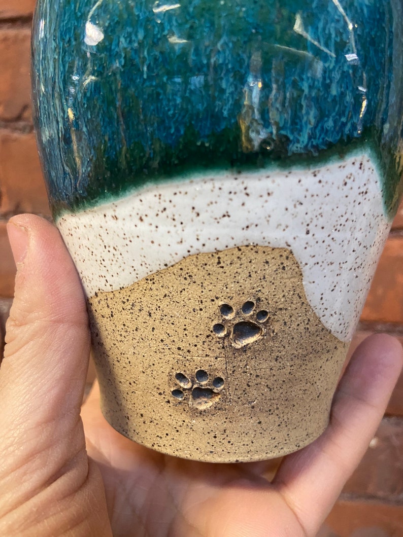 Strandurn met pootafdruk - MADE TO ORDER afbeelding 2