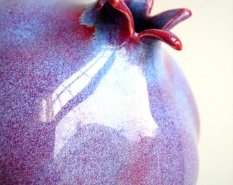 Purple Porcelain Pomegranate Vase MADE TO ORDER