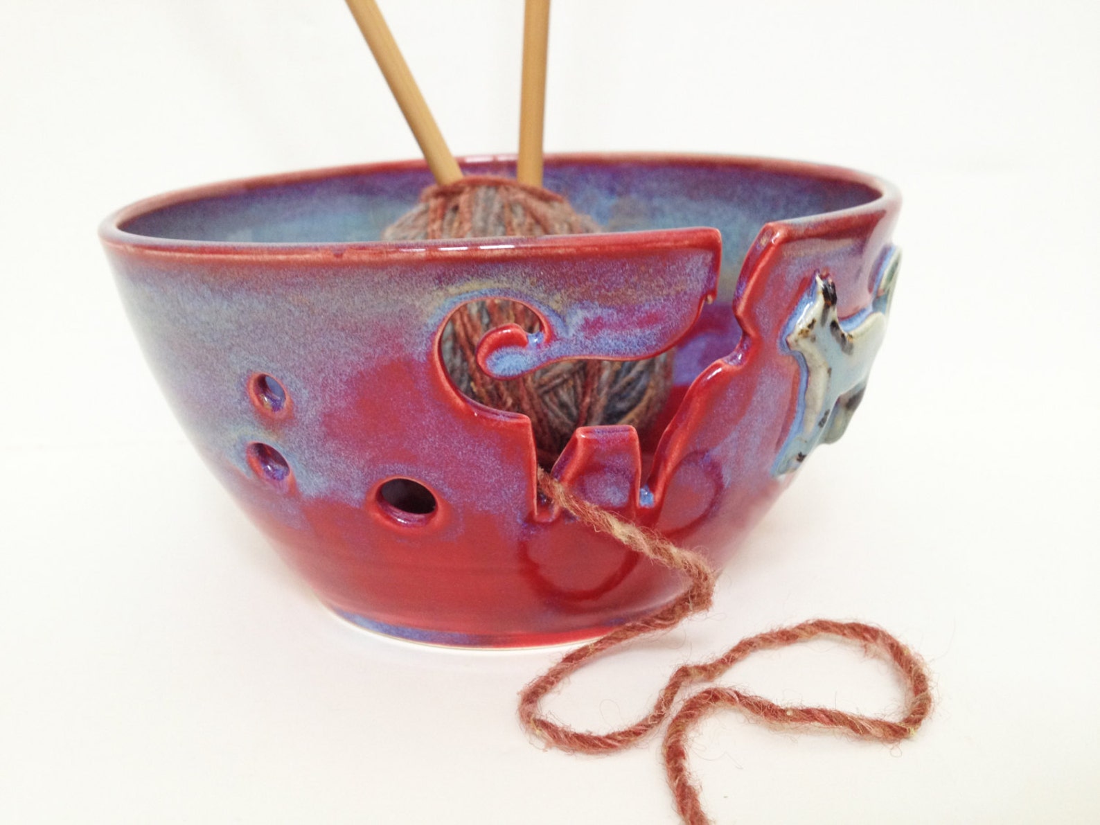 Cat Designed Yarn Bowl MADE TO ORDER Etsy