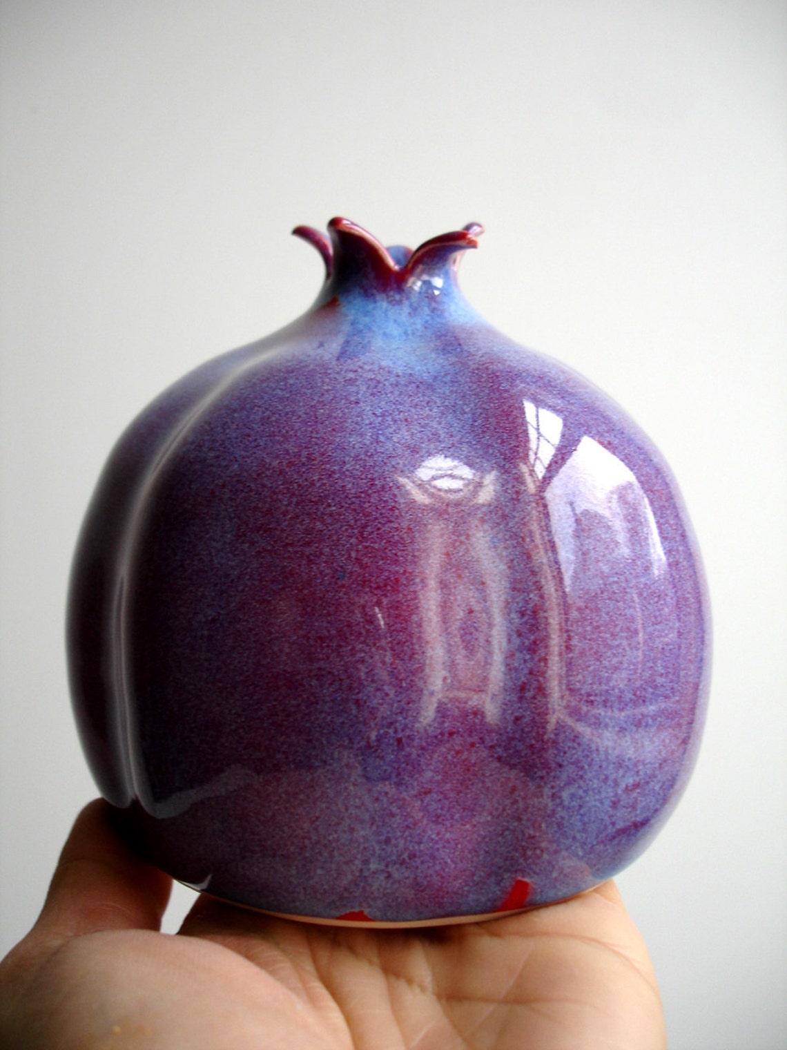 Purple Porcelain Pomegranate Vase MADE TO ORDER Etsy
