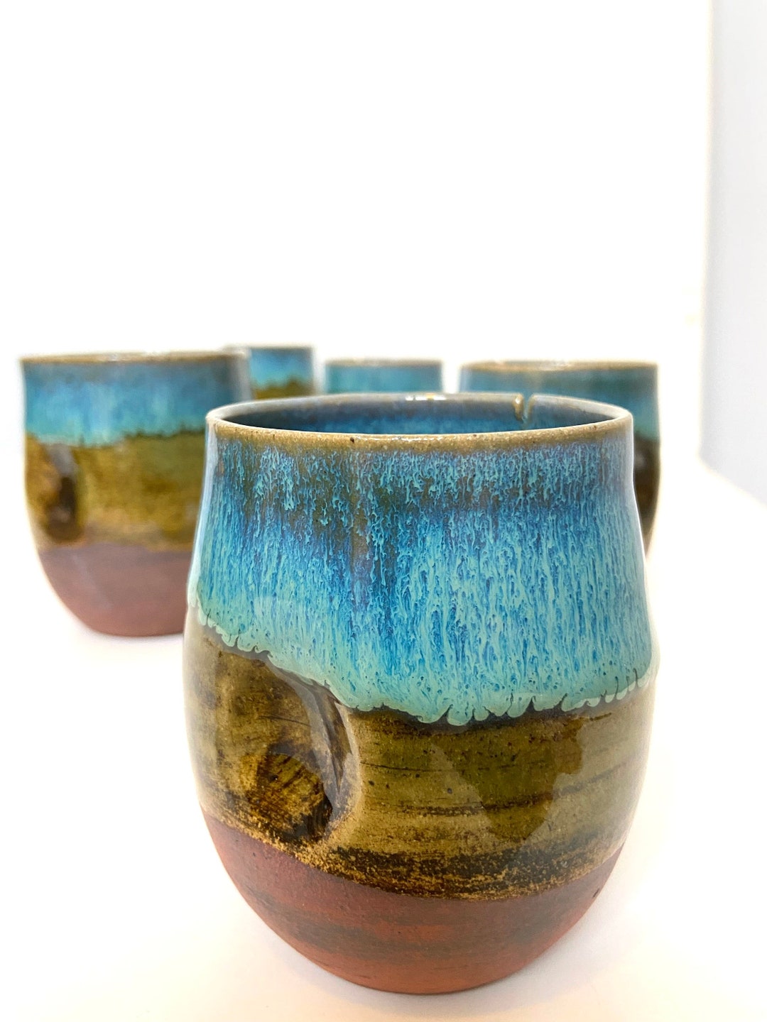 Midnight on the Beach Series Wheel Thrown / Handmade Stoneware Tumbler ...