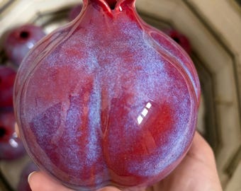 オーダーメイド 紫がかった磁器のザクロの花瓶 - Etsy 日本