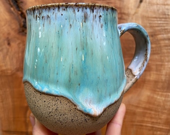 Foamy Beach Series Wheel Thrown / Handmade Stoneware Mug - MADE TO ORDER