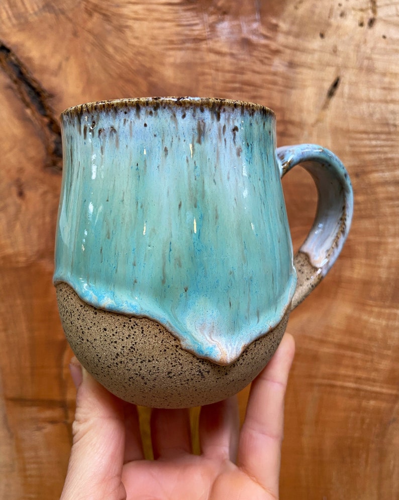 Foamy Beach Series Wheel Thrown / Handmade Stoneware Mug MADE TO ORDER image 1