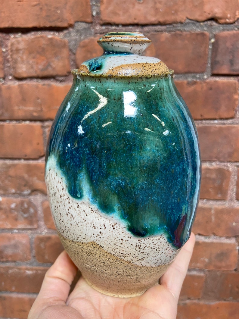 Handmade Ceramic Urn for Ashes Beach Cremation Urn MADE TO ORDER image 3