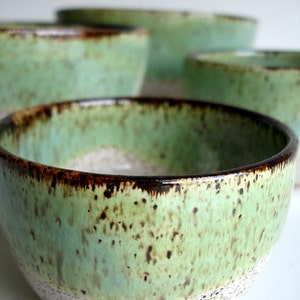 Handmade Wheel Thrown Stoneware Nested Bowls Set Made To Order image 4