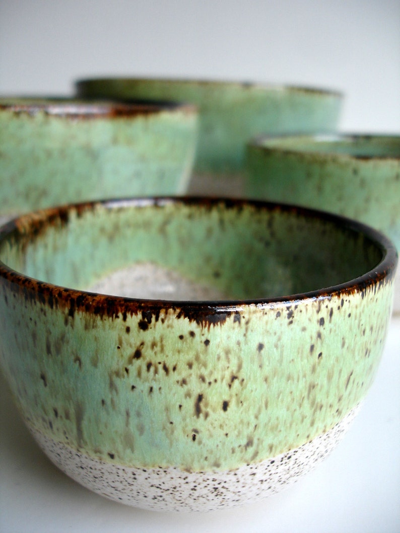 Handmade Wheel Thrown Stoneware Nested Bowls Set Made To Order image 4