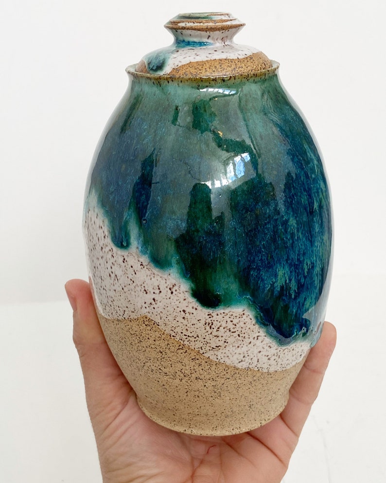 Handmade Ceramic Urn for Ashes Beach Cremation Urn MADE TO ORDER image 2