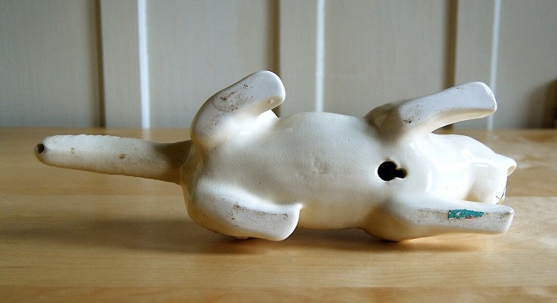 Vintage Ceramic White Climbing Wall Hanging Cat Etsy