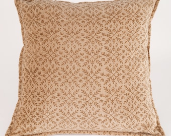 Beige Velvet Pillow Cover -Soft Living Room Accent Pillow Covers - Bohemian Off White Pillow Shams - Cotton Throw Pillow Cover-Cream Shams