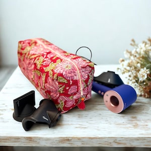 Dyson Airwrap Travel Bag • Hair Tool Storage Case • Quilted Hair Dryer Organizer • Portable Makeup & Accessory Pouch • Travel Pouch Gift