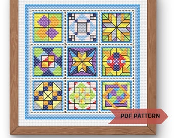 パターン｜キルトブロックI クロスステッチパターン PDF - Etsy 日本