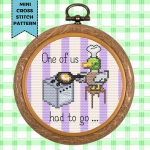 Funny Goose Cross Stitch Pattern Quirky Meme Embroidery Fried Egg Joke PDF Digital Download