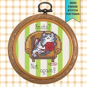 Funny Sarcastic Cat Cross Stitch Pattern Quirky Embroidery PDF Digital Download