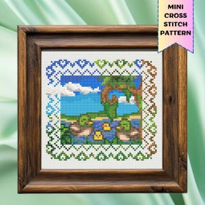 Stardew Valley Cross Stitch Pattern Swimming Cute Ducks Cross Stitch Video Games Farm Animals Funny Modern Embroidery PDF Instant Download