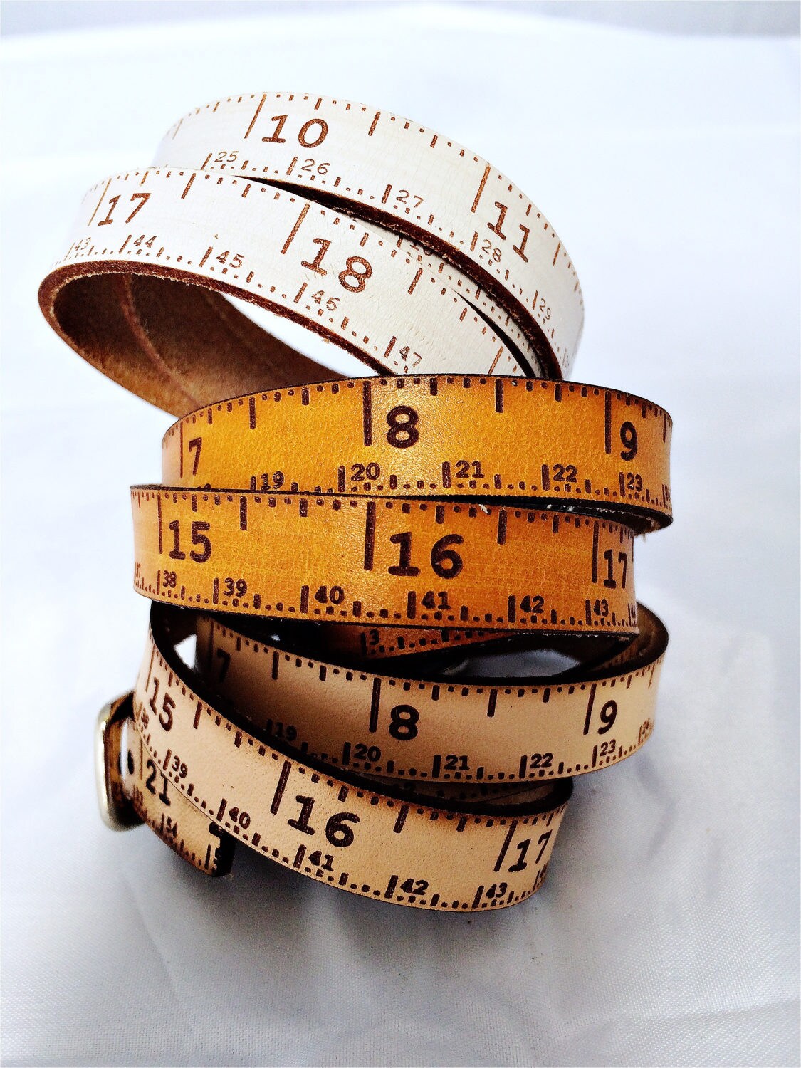 tape measure bracelet leather