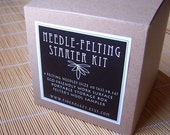 FREE SHIPPING Needle Felting Starter Kit - Naturals