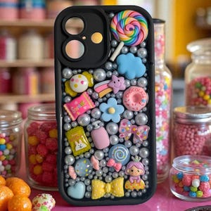 Custom Decoden Phone Case: Kawaii Dessert Charms - iPhone 16/Pro