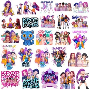 Descarga digital de Demon Hunter de Kpop, PNG y JPG | Imágenes prediseñadas de Huntrix | Saja Boys | Arte imprimible de fans de Kpop | Arte de ídolos de Kpop | Descarga instantánea