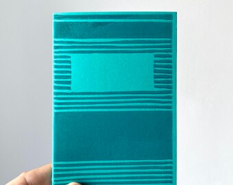 Turquoise & Green Hand Printed Notebook