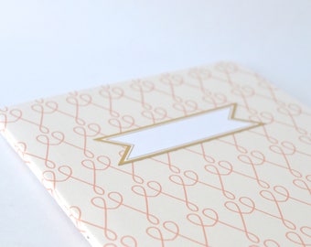 Handbound Pink Summertime Notebook: Blank Cream Pages