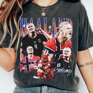 Erling Haaland Soccer World Vintage Comfort Colors Shirt image 5