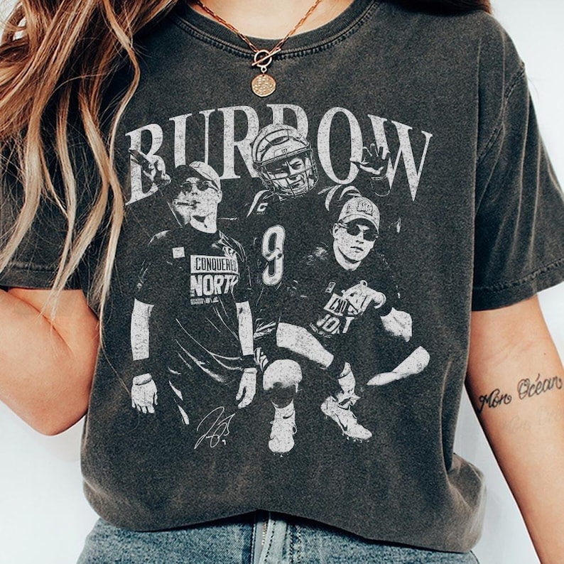 Joe Burrow Funny Football Vintage Comfort Colors Shirt bild 4