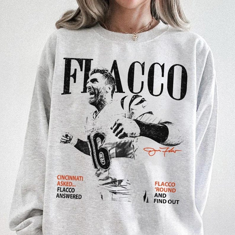 Joe Flacco Cincinnati Football Vintage Shirt, Football Game Day Shirt immagine 4