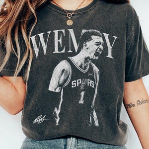 Victor Wembanyama Basketball Shirt, San Antonio Basketball Tee, Wemby Basketball Gift Unisex image 4