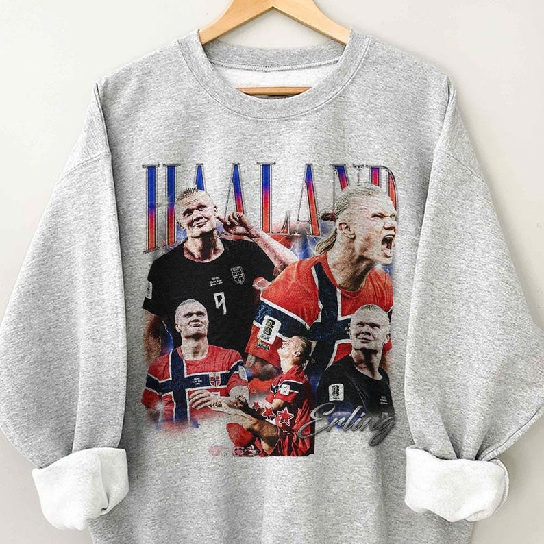 Erling Haaland Soccer World Vintage Comfort Colors Shirt image 2