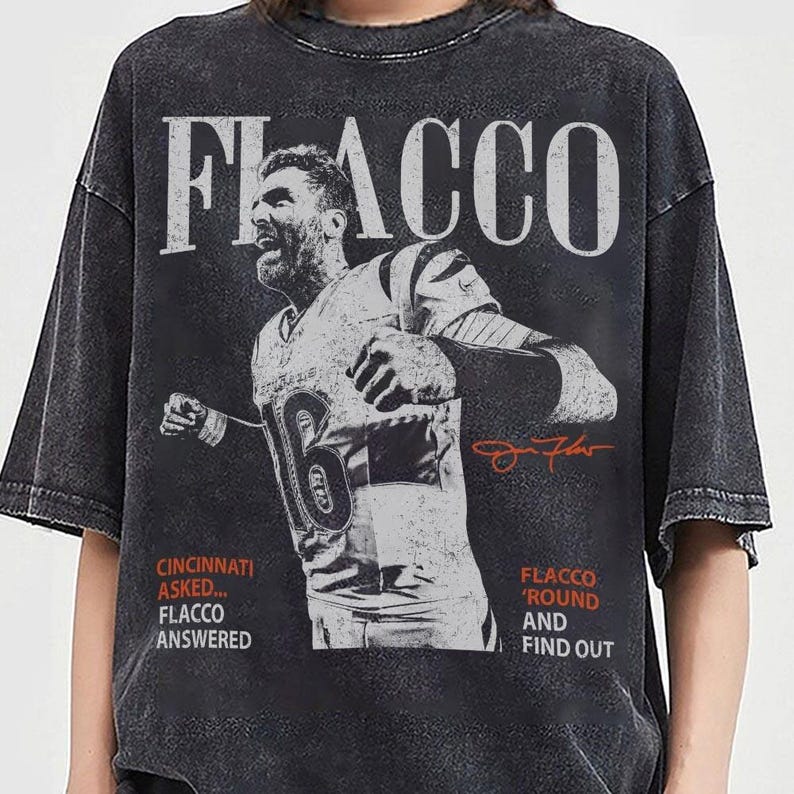 Joe Flacco Cincinnati Football Vintage Shirt, Football Game Day Shirt immagine 5