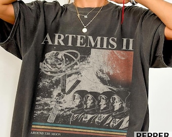Artemis 2 Around The Moon Vintage Comfort Colors Shirt