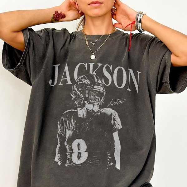 Lamar Jackson Vintage Comfort Color Shirt, Lamar Jackson Retro Rap Tee, Game Day Shirt, Football Shirt