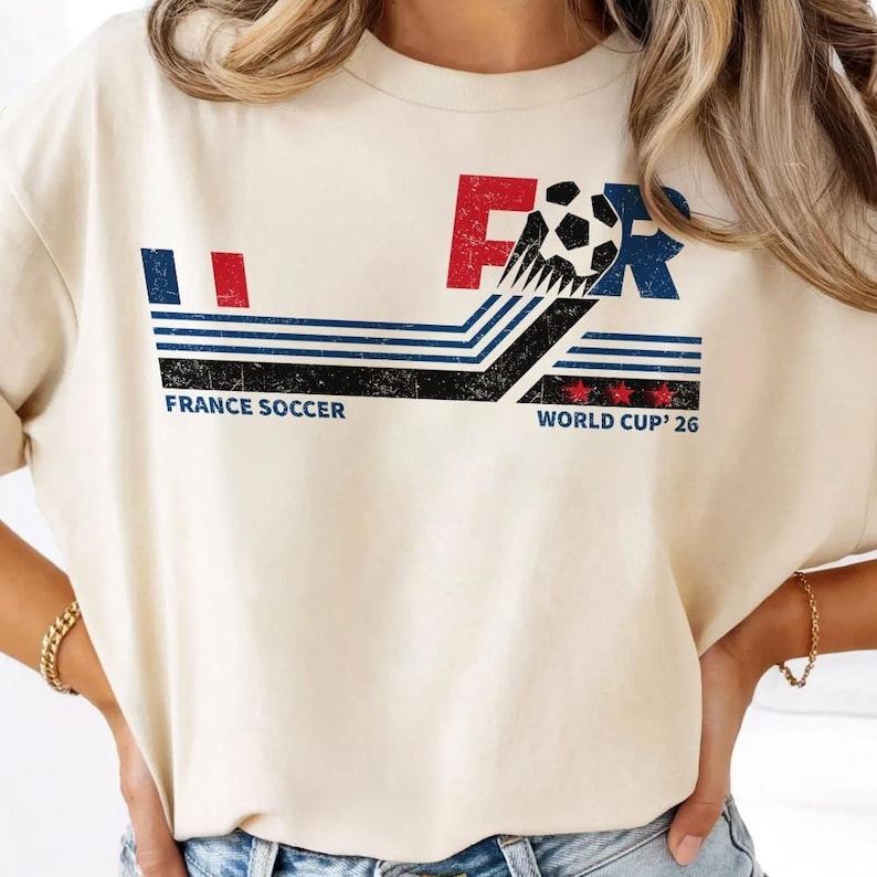 Maillot France Soccer World vintage Comfort Colors image 1