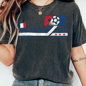 Maillot France Soccer World vintage Comfort Colors image 5