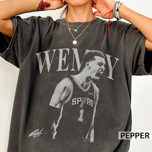 Victor Wembanyama Basketball Shirt, San Antonio Basketball Tee, Wemby Basketball Gift Unisex image 1