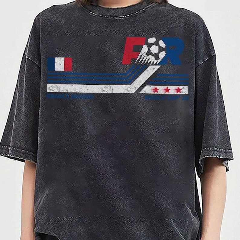 Maillot France Soccer World vintage Comfort Colors image 2