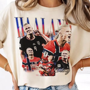 Erling Haaland Soccer World Vintage Comfort Colors Shirt image 4