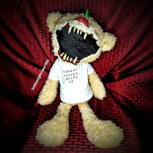 Teddy&#39;s Nightmare lll, horror teddy bear, creepy bear, teddy bear, horror doll, bloody plush, horror plush, horror toy, scare bear