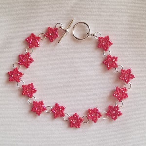 Red Beaded Star Bracelet