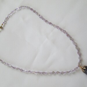 Amethyst Beaded Necklace with Amethyst Pendant