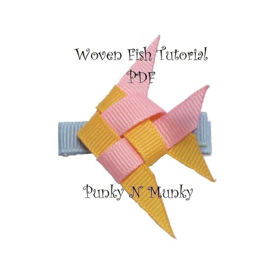 Items similar to Woven Ribbon Fish Tutorial PDF Instruction INSTANT