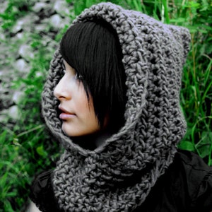 The Fishermans Hood cowl Womens winter scarf mens Wool Pick Your Color