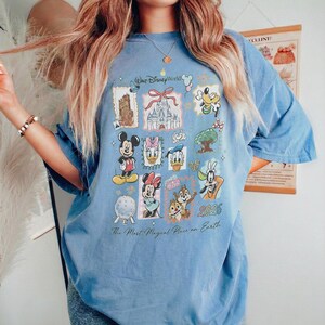 Vintage Mickey Disneyworld Comfort Colors Shirt, Retro Mickey And Friends Shirts, Walt Disneyworld Tee, Disney 2026 Trip Disney Vacation Tee Blue Jean (Comfort)