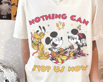 Retro Runaway Railway Mickey Minnie Pluto Chuuby Shirt, Nothing Can Stop Us Now, Disney Ride Shirt, Disney Park Shirt, Disneyland Trip Tee