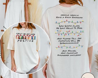 Friends Inspired Holiday Crewneck PNG, I Could I be Any More Festive-Phoebe's Song, Christmas Party Design, Christmas Gift