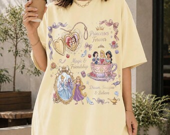 Comfort Colors Princess Forever Shirt, Disney Princess Characters Shirt, Disney Girl Trip Shirt, Princess Shirt, Disney Princess Matching