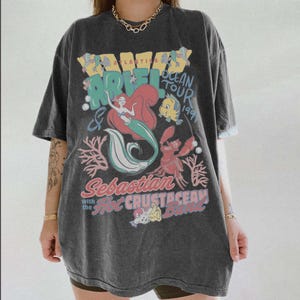 Comfort Colors The Little Mermaid Shirt, Disney Princess Shirt, Women's Little Mermaid Ariel Shirt, Ariel Mermaid Shirt, Disney Ariel Shirt Pepper/Asphalt