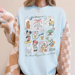 Vintage Mickey Disneyworld Comfort Colors Shirt, Retro Mickey And Friends Shirts, Walt Disneyworld Tee, Disney 2026 Trip Disney Vacation Tee Chambray (Comfort)